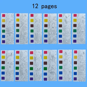 Livro de Colorir Infantil com Aquarela – 12 Páginas Educativas para Pintura e Diversão - Compre 1 Leve 2