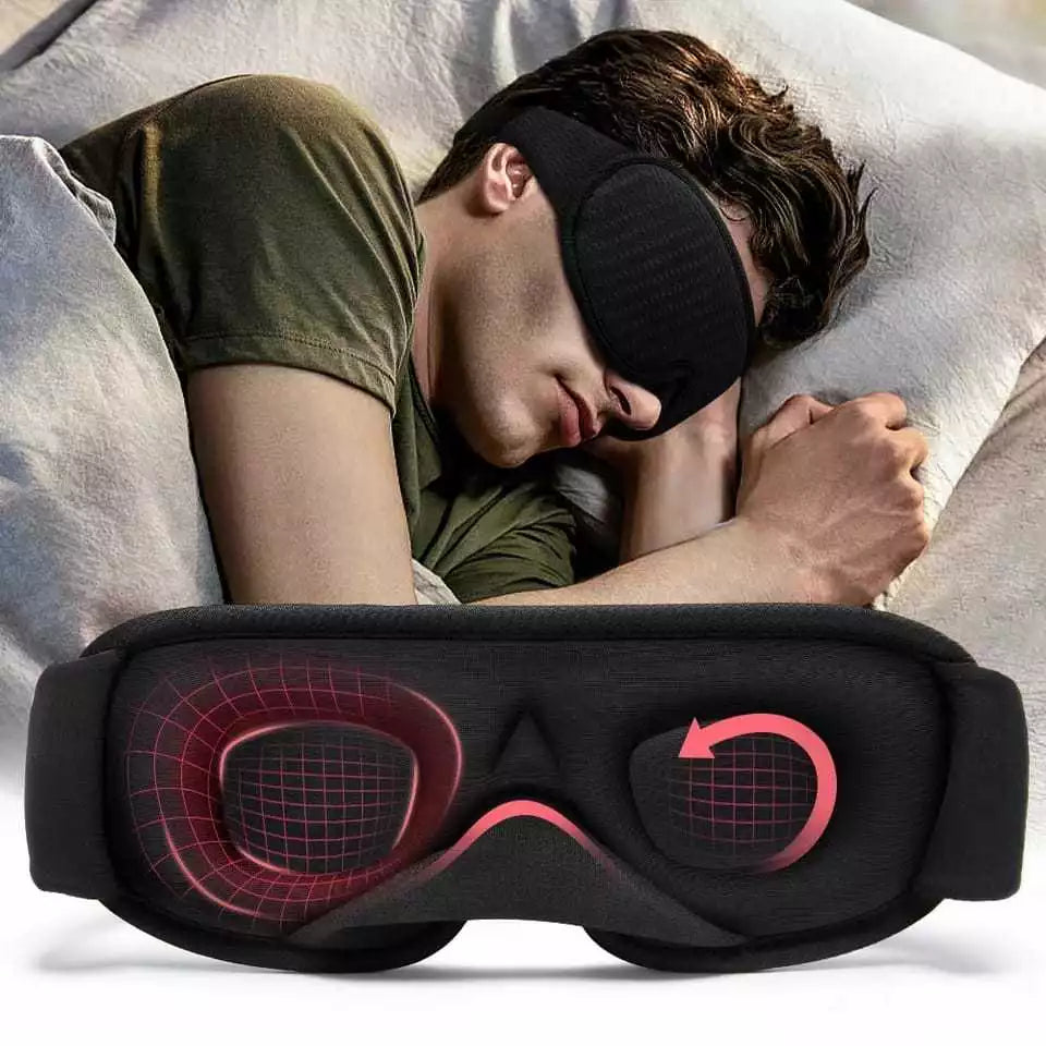 Máscara de Dormir Anatômica 3D com Espuma Zero Pressão