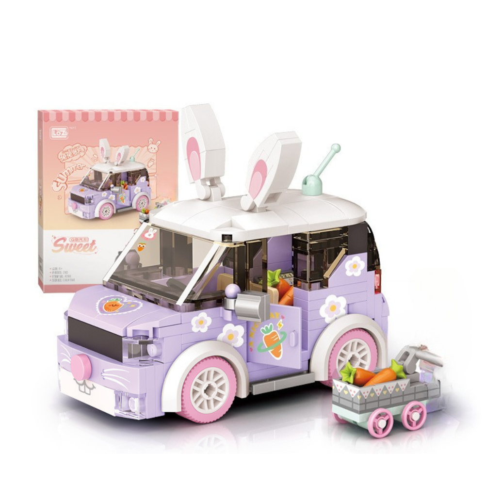 Mini Blocos de Construção Infantil – Carro Criativo de Desenho Animado para Montar, Presente Educativo e Decorativo para Crianças