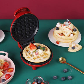 Mini Máquina de Waffles Elétrica Portátil 110V