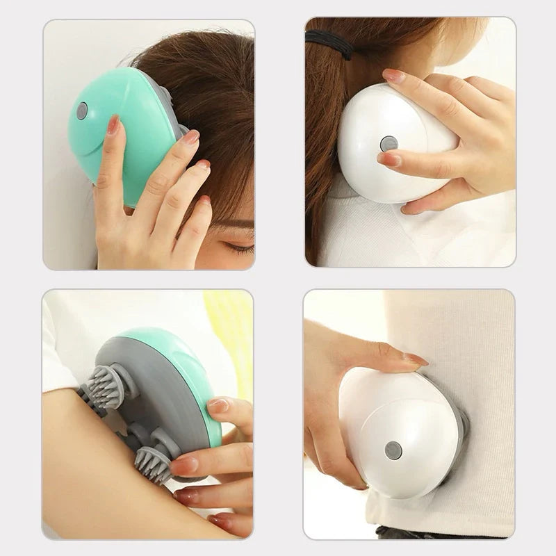 Mini Massageador Elétrico Portátil Impermeável para Corpo e Pescoço