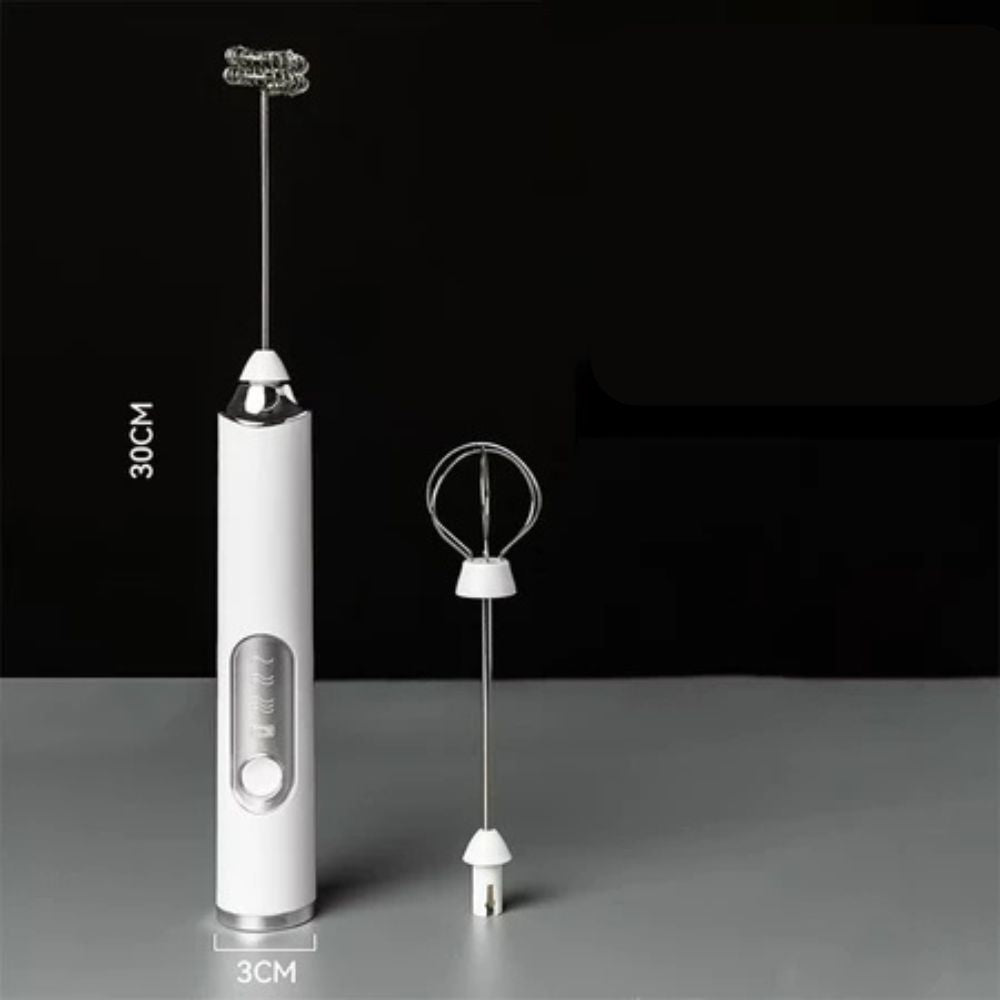 Mini Mixer Elétrico 2 em 1 para Bebidas e Ovos Recarregável