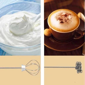 Mini Mixer Elétrico 2 em 1 para Bebidas e Ovos Recarregável