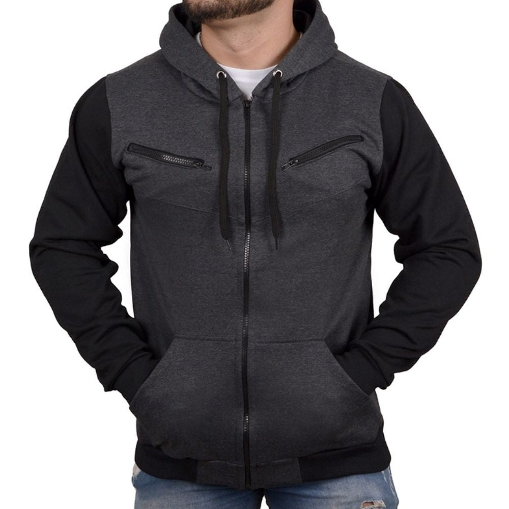 Moletom Masculino com Zíper de Inverno