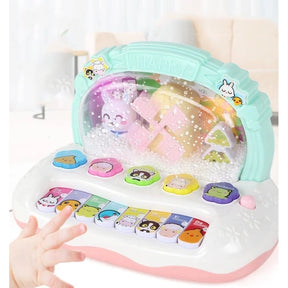 Piano Infantil Eletrônico com Floco de Neve – Brinquedo Musical com Luzes, Sons e Teclas Interativas