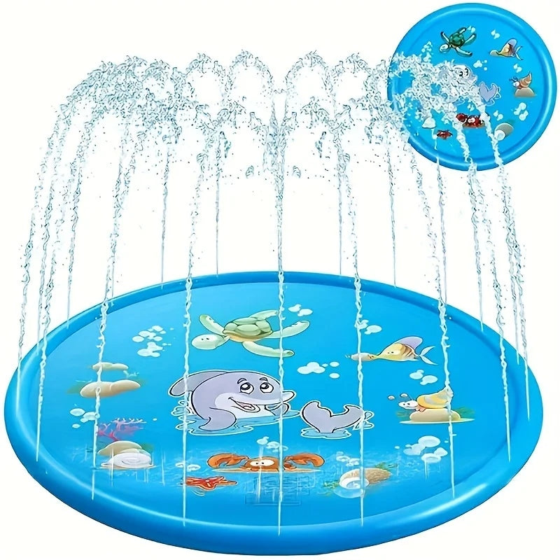 Piscina Inflável Infantil com Jatos de Água – Brinquedo Sprinkler ao Ar Livre 170cm