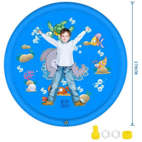 Piscina Inflável Infantil com Jatos de Água – Brinquedo Sprinkler ao Ar Livre 170cm