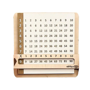 Quadro Montessori de Multiplicação em Madeira – Brinquedo Educativo de Matemática para Crianças