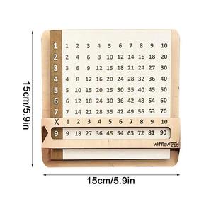 Quadro Montessori de Multiplicação em Madeira – Brinquedo Educativo de Matemática para Crianças