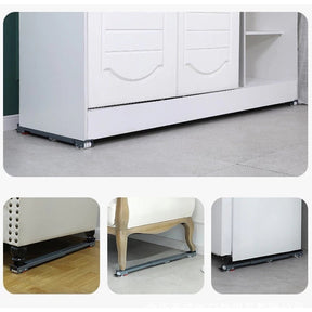Suporte Base Móvel para Moveis Pesados em Aço Inoxidável