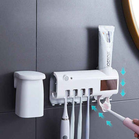 Suporte Escova de Dentes Antibacteriano Esterilizador com Luz UV
