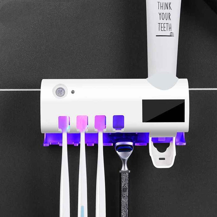 Suporte Escova de Dentes Antibacteriano Esterilizador com Luz UV