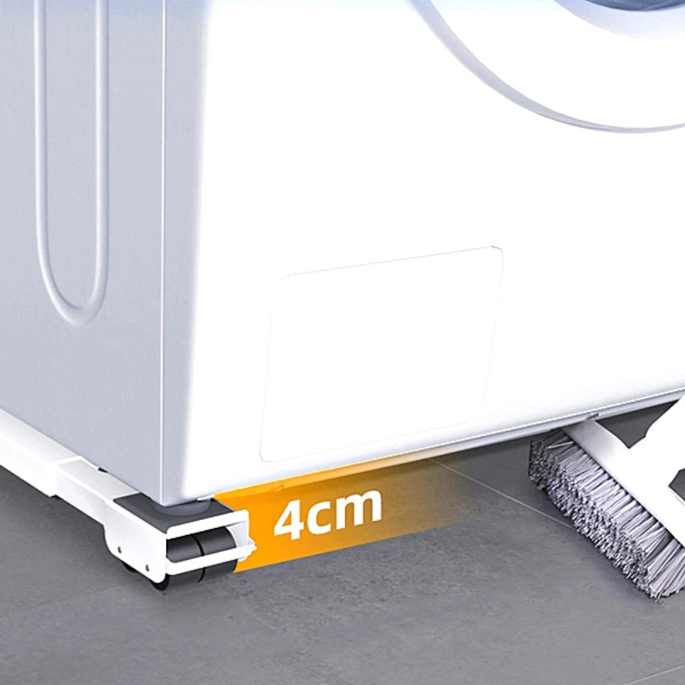 Suporte com Rodinhas Ajustável – Base para Geladeira, Fogão e Máquina de Lavar