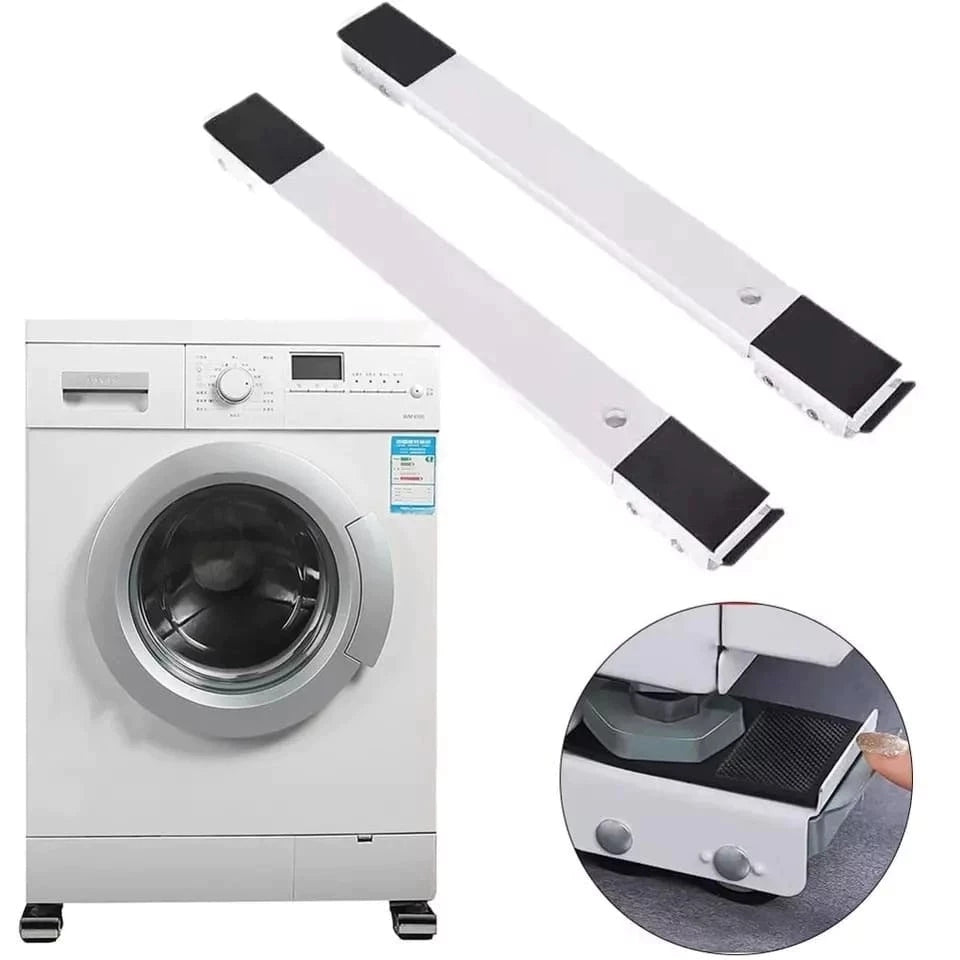 Suporte com Rodinhas Ajustável – Base para Geladeira, Fogão e Máquina de Lavar