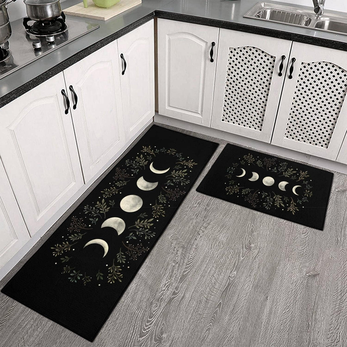 Tapete Decorativo Gótico – Lua Cheia e Fases, Ideal para Casa Moderna