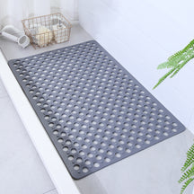 Tapete de Banheiro Antiderrapante com Ventosas – Drenagem Rápida e Design com Furos