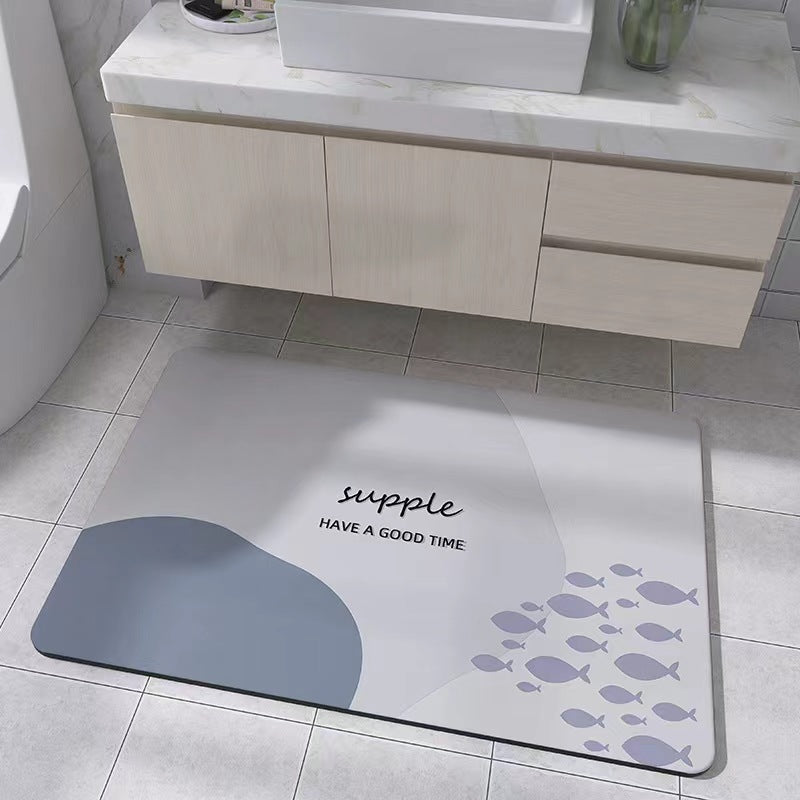 Tapete de Banho Diatomita 40x60 – Super Absorvente e Antiderrapante de Secagem Rápida