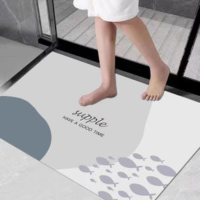 Tapete de Banho Diatomita 40x60 – Super Absorvente e Antiderrapante de Secagem Rápida