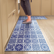 Tapete de Cozinha Estilo Azulejo – Antiderrapante, Impermeável e Fácil de Limpar