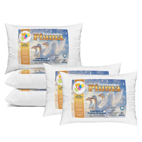 Travesseiro Pluma de Ganso Antialérgico e Macio - Compre 2 Leve 4
