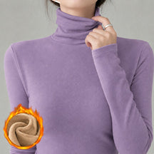 Blusa Térmica Feminina Manga Longa Gola Alta - Segunda Pele Estilo Coreano para Inverno