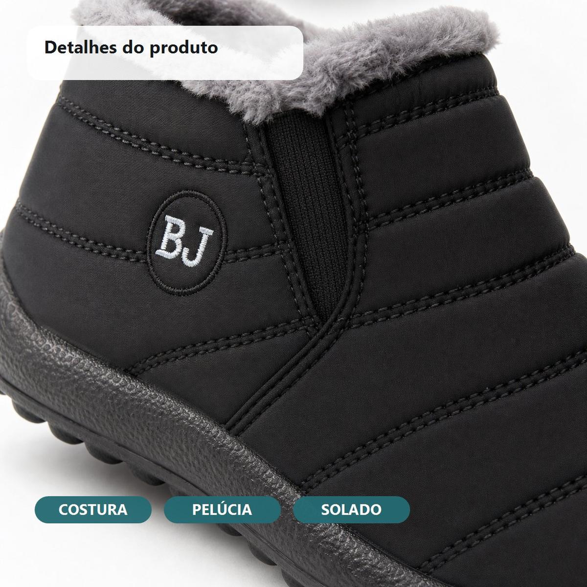 Bota Feminina Impermeável com Forro de Pelúcia - Confortável e Quente para Inverno