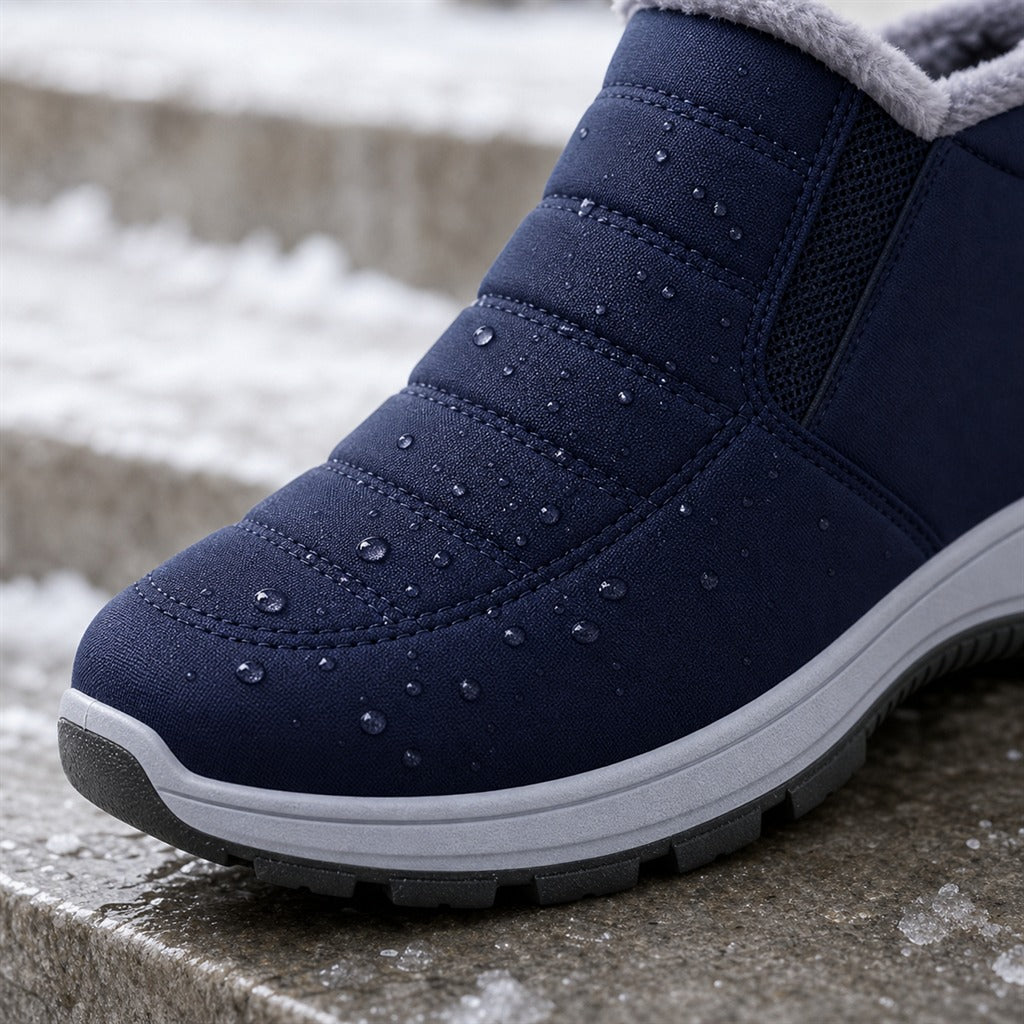Bota Feminina Impermeável com Pelúcia - Antiderrapante e Quente para Neve e Frio Intenso
