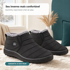 Bota Feminina Impermeável com Forro de Pelúcia - Confortável e Quente para Inverno