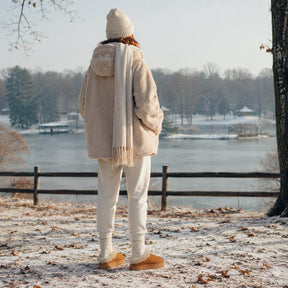 Bota Feminina Quente Antiderrapante - Sola Grossa Confortável para Interior, Exterior e Neve no Inverno