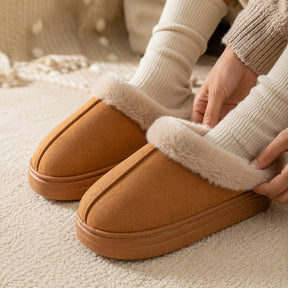 Bota Feminina Quente Antiderrapante - Sola Grossa Confortável para Interior, Exterior e Neve no Inverno