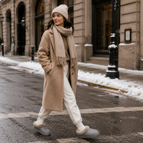 Bota Feminina Quente Antiderrapante - Sola Grossa Confortável para Interior, Exterior e Neve no Inverno