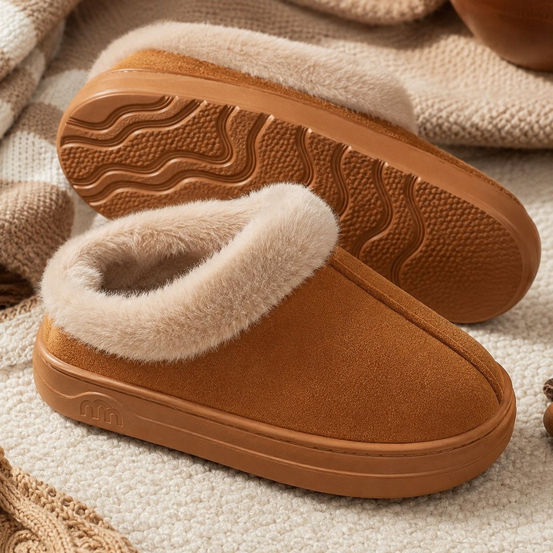 Bota Feminina Quente Antiderrapante - Sola Grossa Confortável para Interior, Exterior e Neve no Inverno