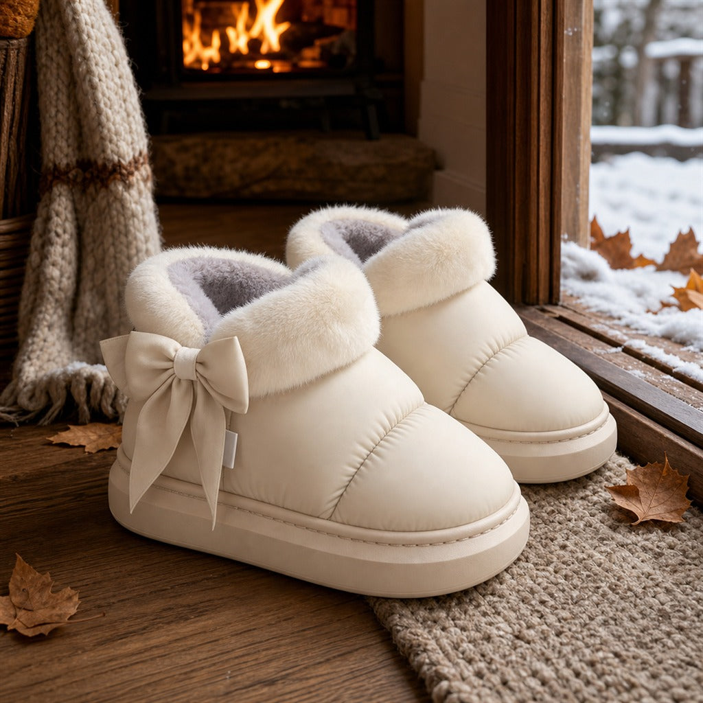 Bota Feminina de Tornozelo com Pelúcia - Confortável e Quente para Inverno