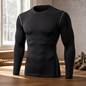 Camiseta Térmica Masculina Manga Longa - Slim Fit, Secagem Rápida e Elástica para Inverno
