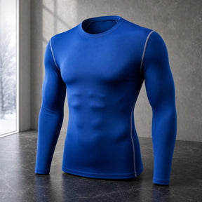 Camiseta Térmica Masculina Manga Longa - Slim Fit, Secagem Rápida e Elástica para Inverno