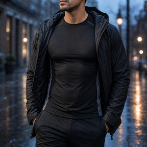Camiseta Térmica Masculina Manga Longa - Slim Fit, Secagem Rápida e Elástica para Inverno