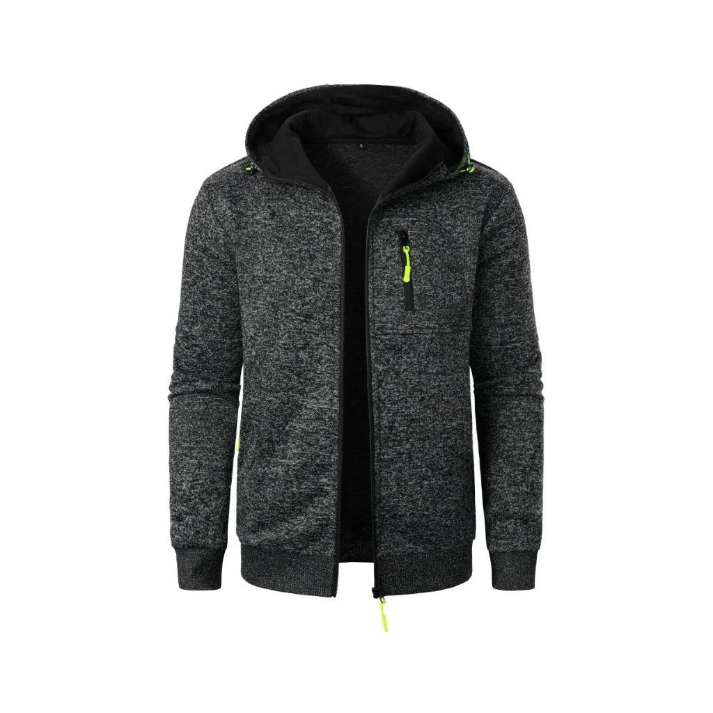 Casaco Masculino com Capuz e Zíper Oversize - Streetwear Manga Longa Quente para Inverno
