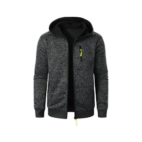 Casaco Masculino com Capuz e Zíper Oversize - Streetwear Manga Longa Quente para Inverno