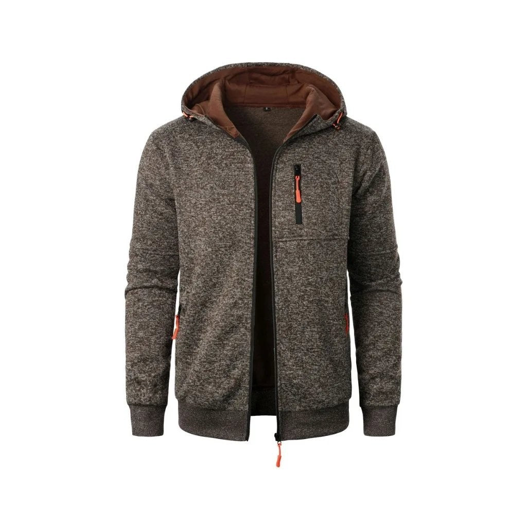 Casaco Masculino com Capuz e Zíper Oversize - Streetwear Manga Longa Quente para Inverno