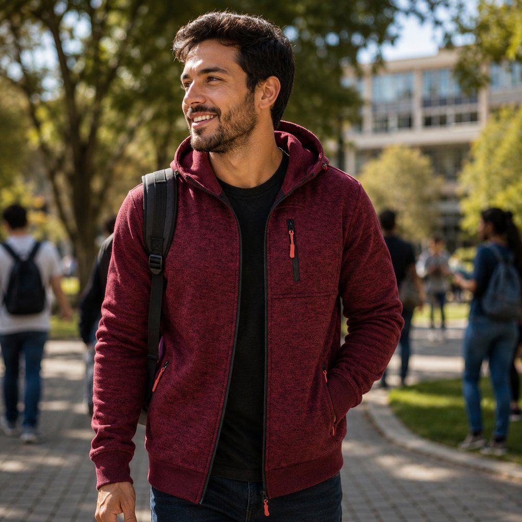 Casaco Masculino com Capuz e Zíper Oversize - Streetwear Manga Longa Quente para Inverno