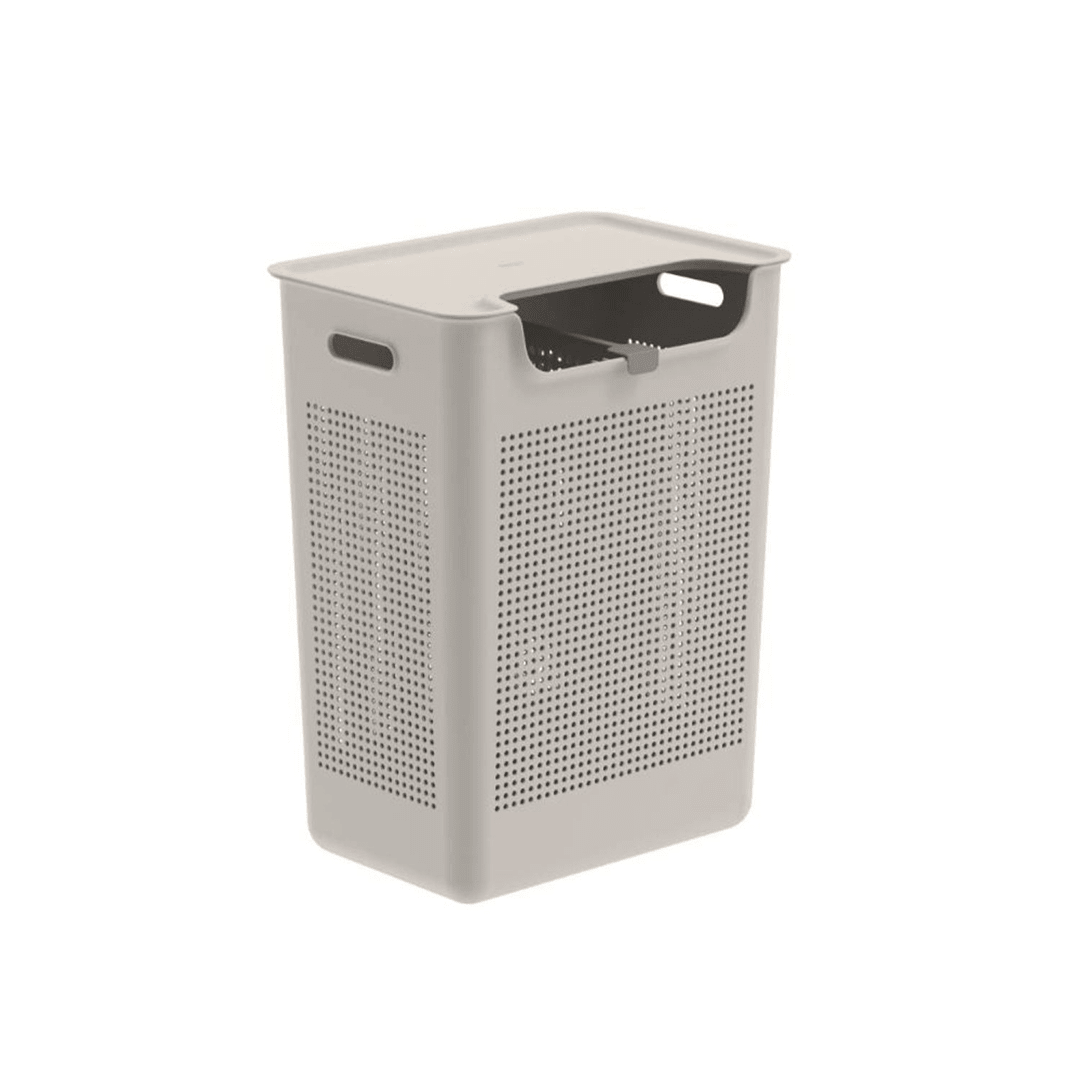 Cesto de Roupas com Duplo Compartimento 50L Linha Flow