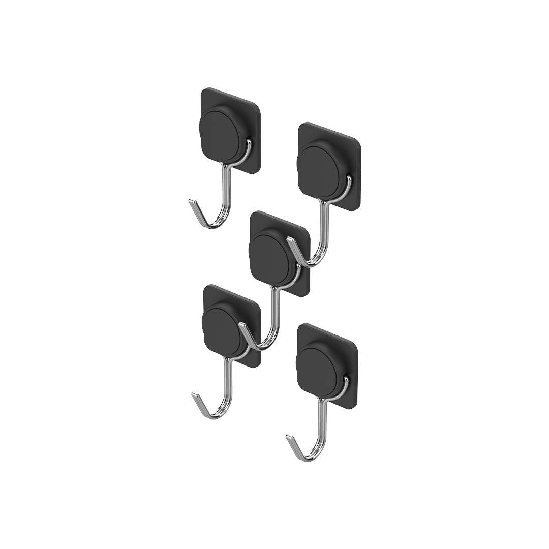 Conjunto Mini Gancho Organizador Multiuso 5 Peças Linha Flow