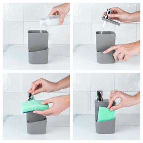 Dispenser para detergente e esponja 650ml Linha Trium