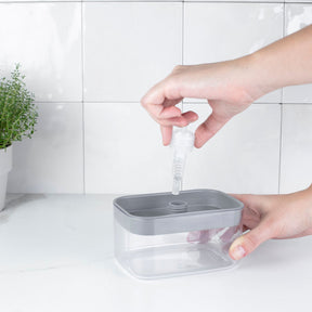 Dispenser para detergente porta esponja 550ml Linha Trium