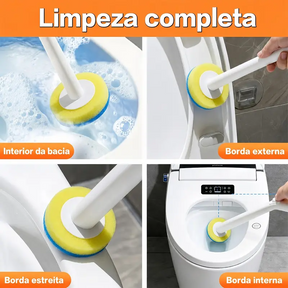 Kit Escova Sanitária Descartável SOPAMI — Suporte + 16 refis