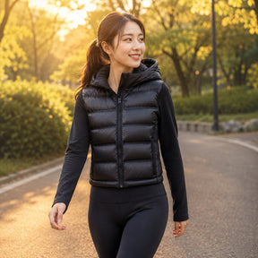 Jaqueta Feminina Leve com Capuz e Zíper - Quente, Esportiva e Confortável para Inverno