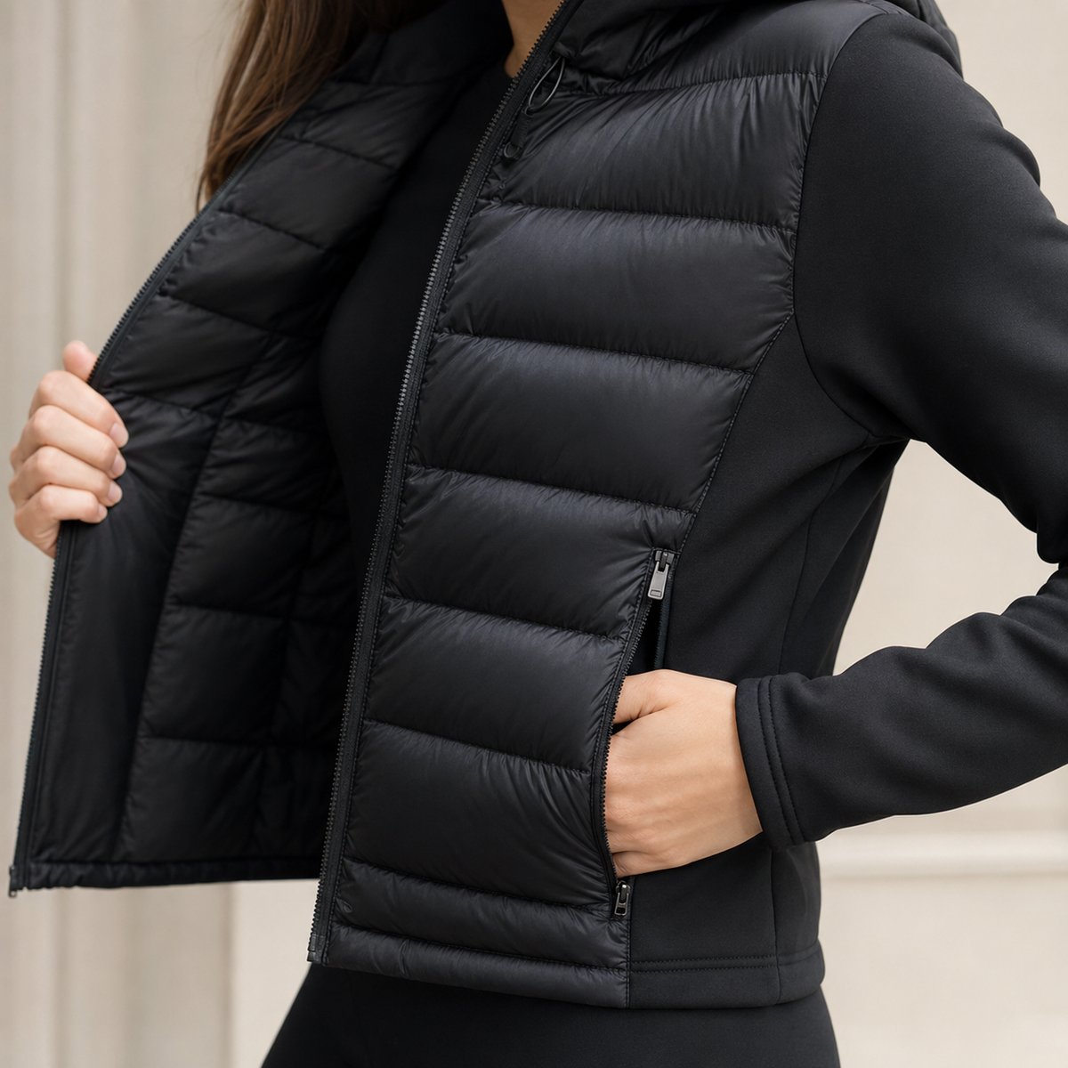 Jaqueta Feminina Leve com Capuz e Zíper - Quente, Esportiva e Confortável para Inverno