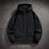 Jaqueta Masculina Softshell Impermeável com Capuz - Bomber Quente e Resistente para Inverno
