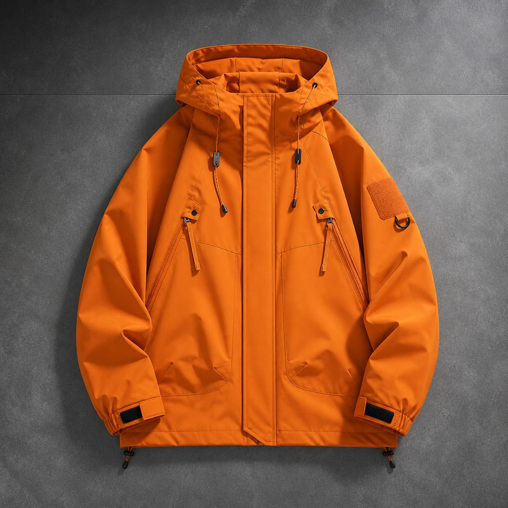 Jaqueta Masculina Softshell Impermeável com Capuz - Bomber Quente e Resistente para Inverno