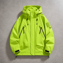 Jaqueta Masculina Softshell Impermeável com Capuz - Bomber Quente e Resistente para Inverno
